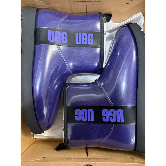 NEW UGG Classic Clear Mini Boots Purple 1113190 Women's Size 7 Waterproof - Picture 6 of 7